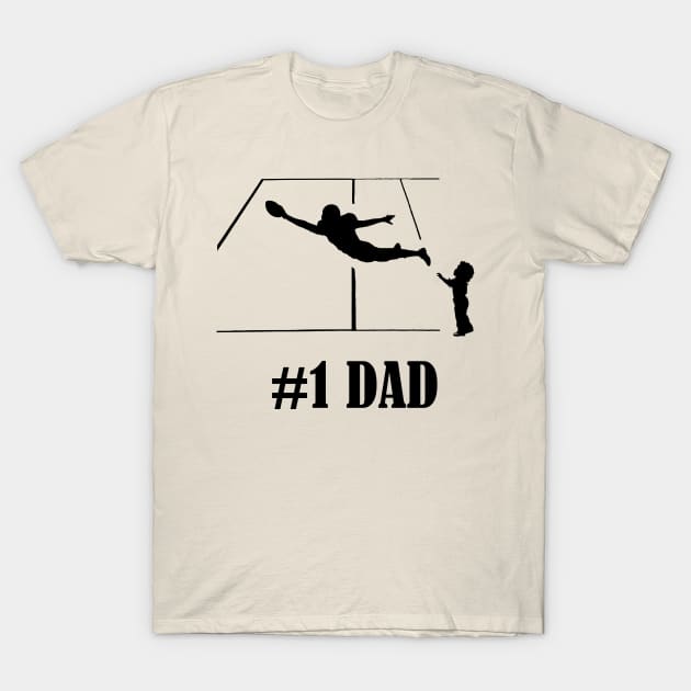 #1 Football Dad T-Shirt by blackcheetah